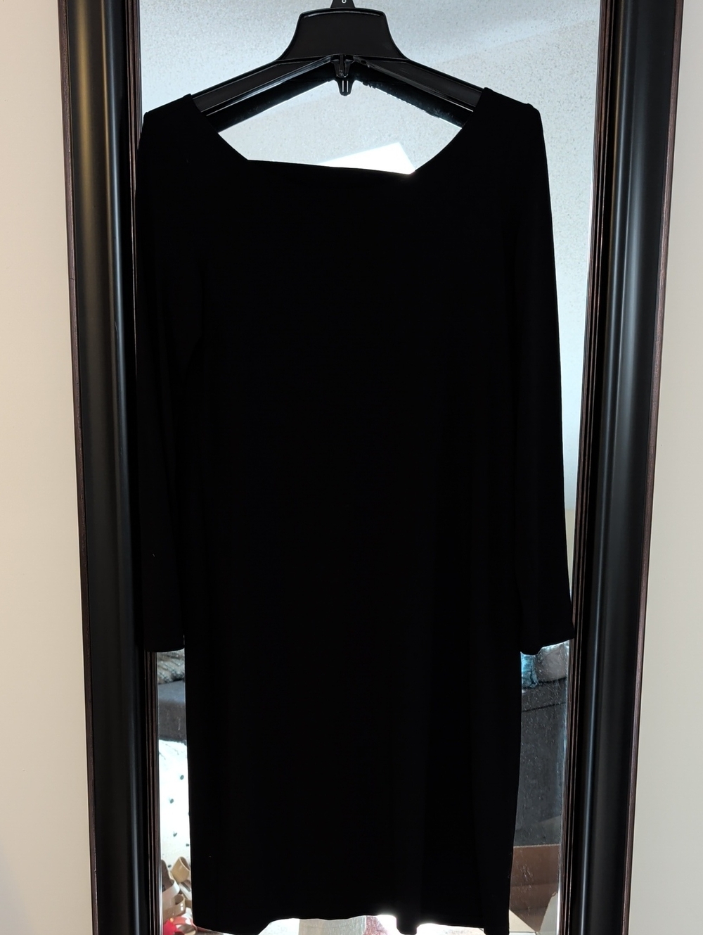 Eileen Fisher LBD Classic Black Long Sleeve Old Money Luxury Dress